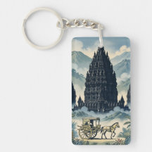 Templo Hindu Prambanan Vintage Java Indonésia