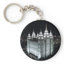 Templo LDS de Salt Lake City à noite.