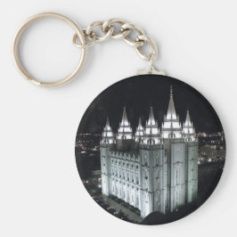 Chaveiro Templo LDS de Salt Lake City à noite.