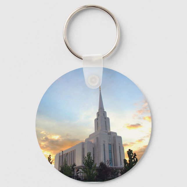 Chaveiro templo mórmon Oquirrh Mountain Utah LDS (Frente)