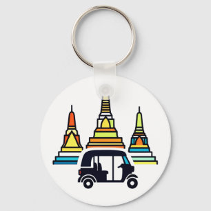 Chaveiro Templos Tailandeses E Tuk Tuks