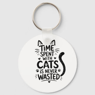 Chaveiro Tempo Passado Com Gatos