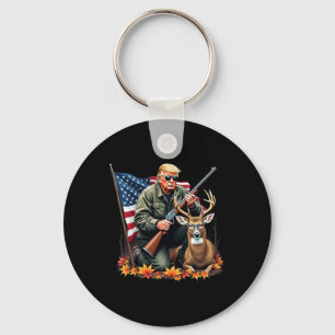Chaveiro Temporada de Caça ao Veado Camuflada Bandeira Vint