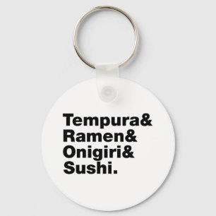 Chaveiro Tempura & Ramen & Onigiri & Sushi das Comidas japo