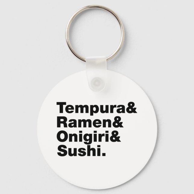 Chaveiro Tempura & Ramen & Onigiri & Sushi das Comidas japo (Frente)