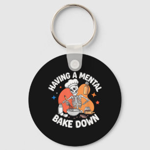 Chaveiro Tendo Uma Quebra Mental Divertida Skeleton Baker
