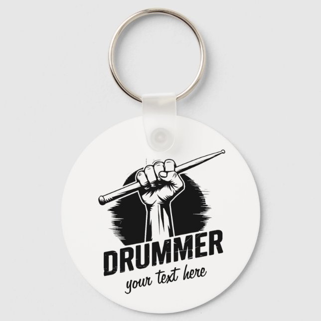 Chaveiro Tendy Personalizado Drummer Fist Com Tritões (Frente)
