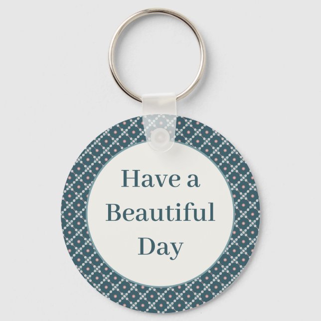 Chaveiro Tenha um belo padrão de praças de pérolas (Frente)