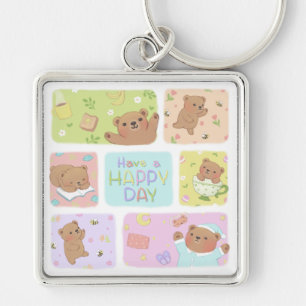 Chaveiro Tenha Um Feliz Dia: Óculos De Urso De Teddy
