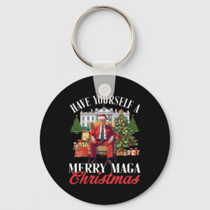Chaveiro Tenha Um Feliz Papai noel De Natal Engraçado Tremo