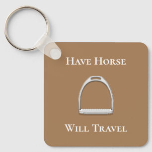 Chaveiro "Tenham Viagem de Cavalo" Stirrup Iron Brown