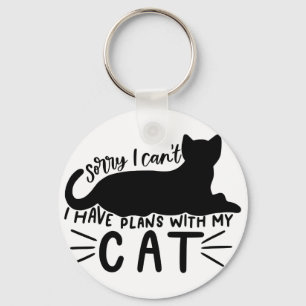 Chaveiro Tenho planos com meu gato
