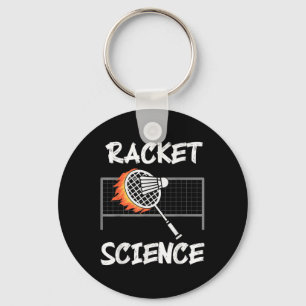 Chaveiro Tênis de Badminton Humor Engraçado Ciência da Raqu