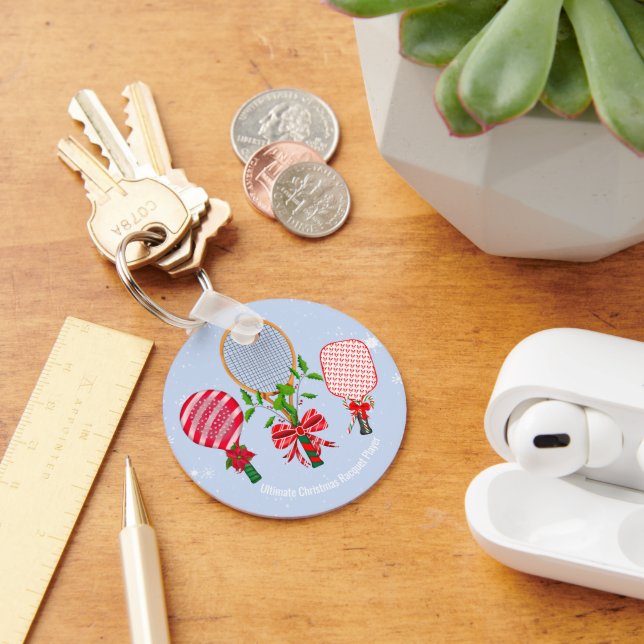 Chaveiro Tênis de Natal, Paddleball, Jogador de Pickleball (Mesa)