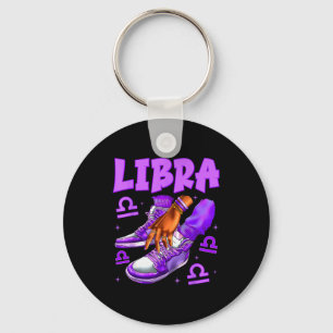 Chaveiro Tênis Preto de Aniversário de Libra para Mulheres