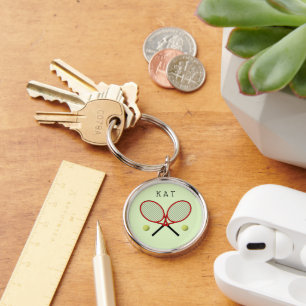Chaveiro Tênis rackets personalizados verdes