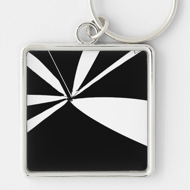 Chaveiro Tent preto-e-branco (Frente)