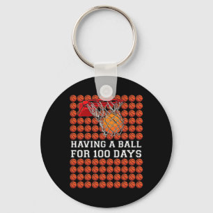 Chaveiro Ter Uma Bola De 100 Dias Para Crianças De Basquete
