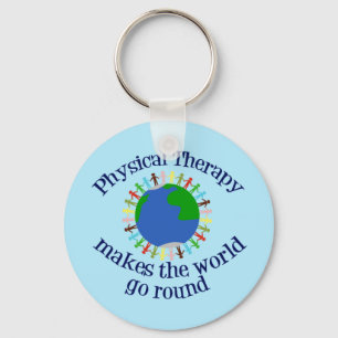 Chaveiro Terapia física faz o mundo girar