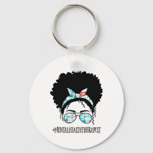 Chaveiro Terapista de Saúde Negra Afro Mensageira Mulher Af