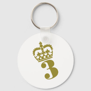 Chaveiro Terceiro aniversário - Número - 3