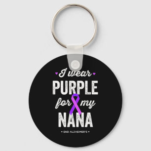 Chaveiro Termine a camisa uso roxo para a doença de alzheim