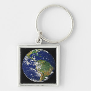 Chaveiro Terra cheio mostrando a América do Sul 2