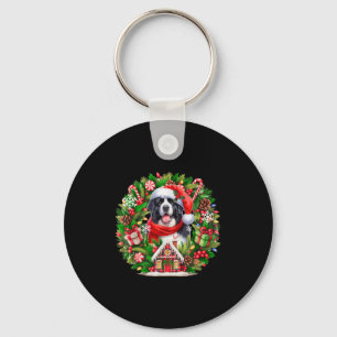 Chaveiro Terra de Santa Landseer Floral de Natal Círculo Co