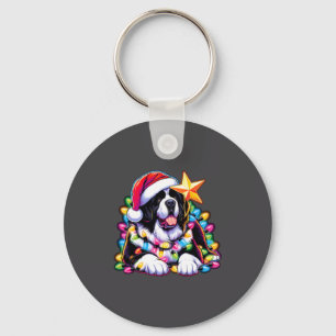Chaveiro Terra do Natal Landseer Cão Terra Nova Enroscado N