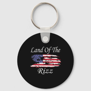 Chaveiro Terra Do Rizz Divertido Patriótico Trump 4 De Julh