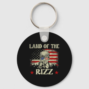 Chaveiro Terra Do Rizz Divertido Patriótico Trump 4 De Julh