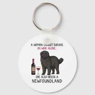 Chaveiro Terra Nova e Vinho Cachorro Engraçado