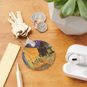 Chaveiro Terraço do café na noite por Vincent van Gogh