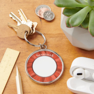 Chaveiro Terracotta & Peach Gerber Daisy Baby Photo