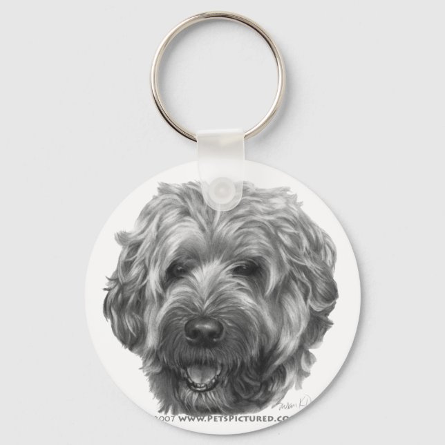 Chaveiro Terrier com revestimento macio (Frente)