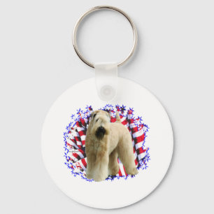 Chaveiro Terrier Patriot de Rodas Revestidas Maciças