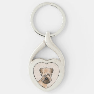 Chaveiro Terrier Wheaten de Capa Macia Cachorro de Desenho