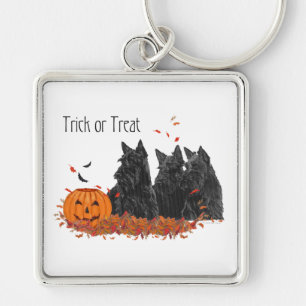 Chaveiro Terriers Escoceses Halloween