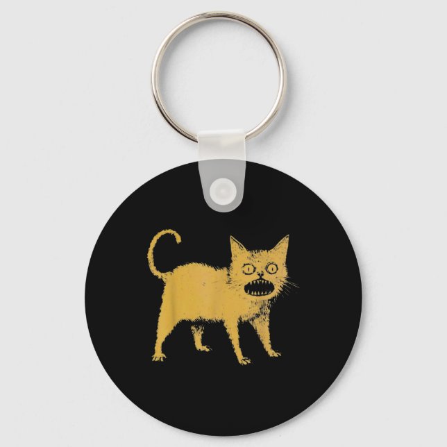 Chaveiro Terrível Gato Japonês Engraçado (Frente)