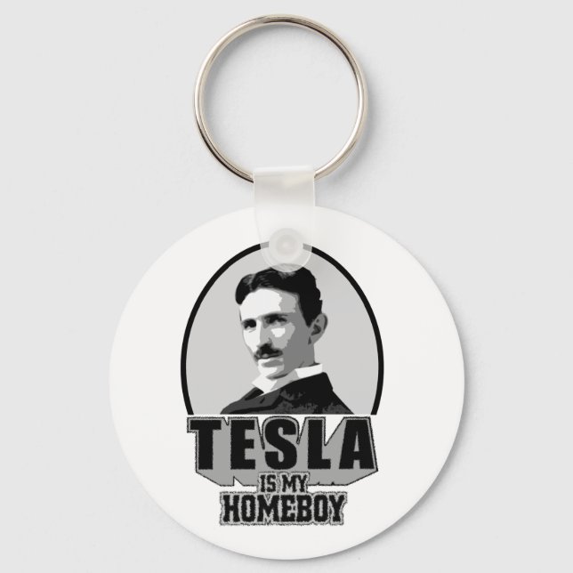 Chaveiro Tesla É Meu Ficar em casa (Frente)