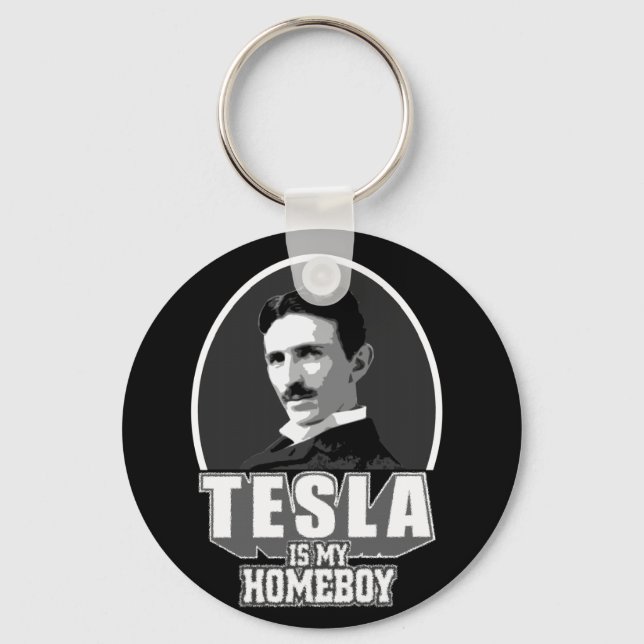 Chaveiro Tesla É Meu Parceiro (Frente)