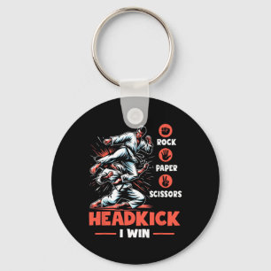 Chaveiro Tesoura de Papel Rock Ganhou Engraçado Taekwondo K