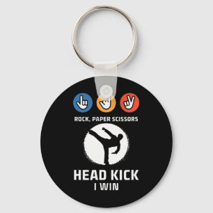 Chaveiro Tesoura de Papel Rock Ganhou Engraçado Taekwondo K
