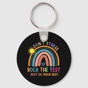 Chaveiro Test Day Rock The Test Rainbow Gifts Teacher Stuac