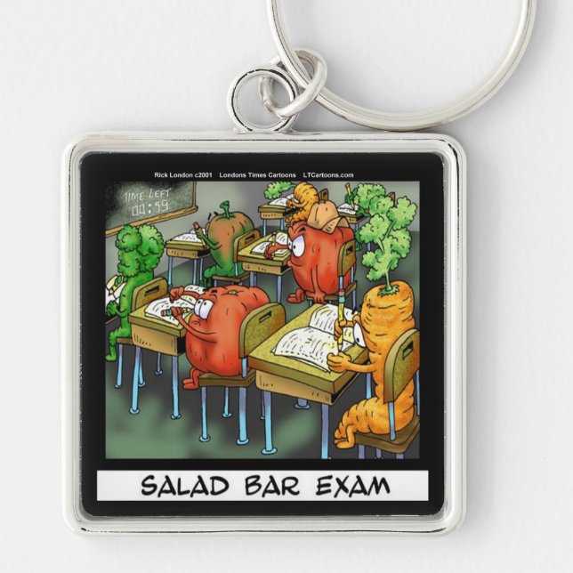 Chaveiro Teste de Bar de Salada Engraçado (Frente)