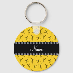 Chaveiro Teste padrão amarelo conhecido personalizado do