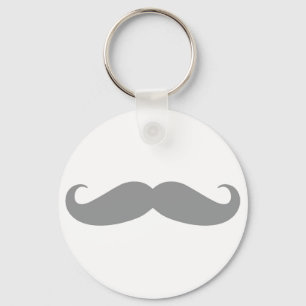 Chaveiro Teste padrão cinzento do bigode