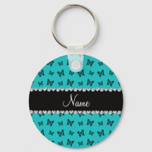 Chaveiro Teste padrão de borboleta conhecido personalizado