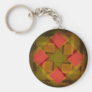 Chaveiro Teste padrão dos diamantes e dos quadrados do