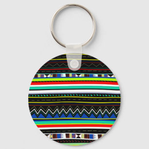 Chaveiro Teste padrão tribal decorativo colorido bonito